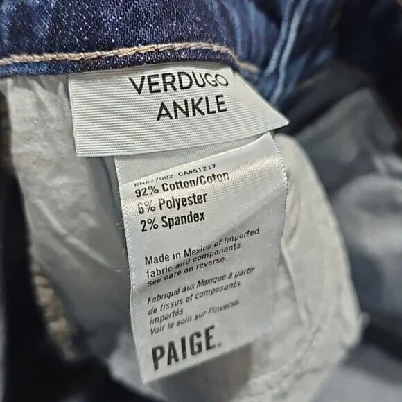 Paige Verdugo Ankle Skinny Jeans Size 25 New - Picture 6 of 9